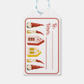 Gnomaden und Häuser - Weihnachtsgeschenk Geschenkanhänger (Vorderseite)