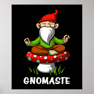 Gnomaste Zen-Yoga-Gartengnome-Meditation Poster