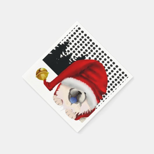 GNOME4 THE CHOWLIDAYS Creme Chow Servietten (Ecke)