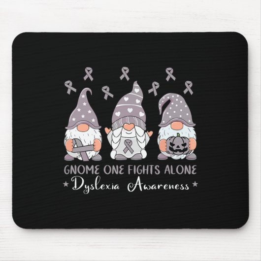 Gnome 1 Kampf allein Silver Ribbo Mousepad (Vorne)