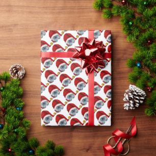 GNOME 4 DIE WEIHNACHTEN blaue Kuh Geschenkpapier