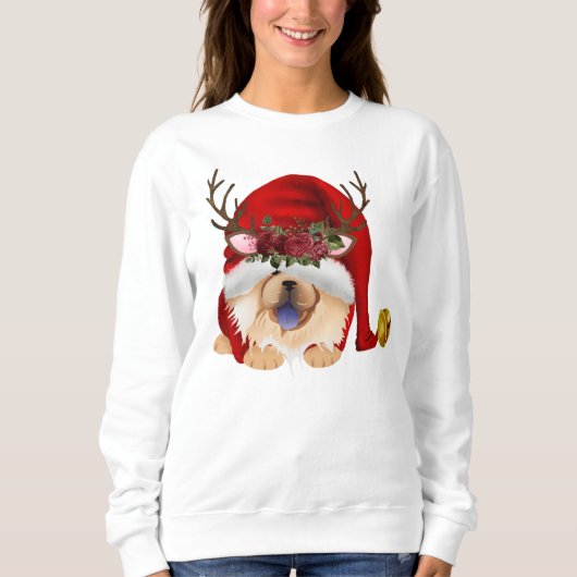 GNOME 4 THE CHOWLIDAYS - Red Chow Antlers Sweatshirt (Vorderseite)