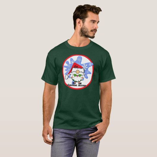 Gnome Alone Funny Christmas Film Parody Red Green T-Shirt (Vorne ganz)