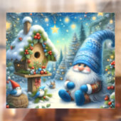 Gnome and Birdhouse Window Cling Fensteraufkleber (Blatt 2)