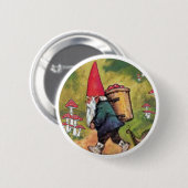 Gnome-Apple-Korb-Schnecke-Pilz-Fantasie Button (Vorne & Hinten)