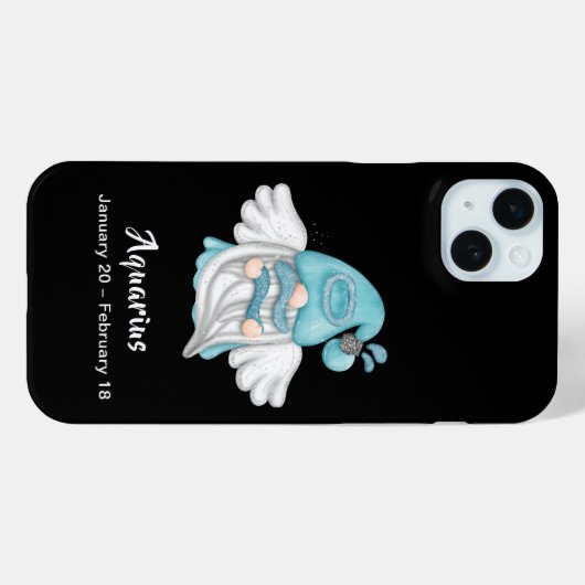 Gnome Aquarius Astrologie Sign Angel Case-Mate iPhone Hülle (Rückseite (Horizontal))