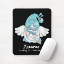 Gnome Aquarius Astrologie Sign Angel Mouse Pad