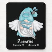 Gnome Aquarius Astrologie Sign Angel Mouse Pad Mousepad (Vorne)