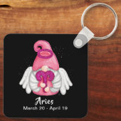Gnome Aries Astrologie Signaturengel Schlüsselanhä Schlüsselanhänger (Rückseite)