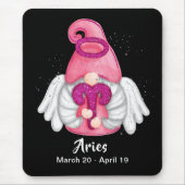 Gnome Aries Astrologie signieren Angel Maus Pad Mousepad (Vorne)