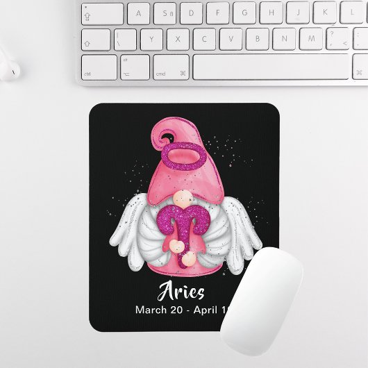 Gnome Aries Astrologie signieren Angel Maus Pad Mousepad
