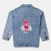 Gnome Aries Zodiac Astrologie Signatur Engel Fraue Jeansjacke (Rückseite)