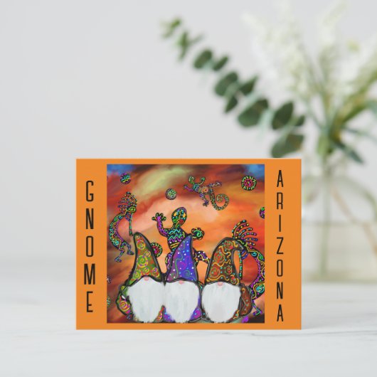 Gnome Art Postkarte (Stehend Vorderseite)