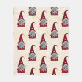 Gnome auf Beige Hintergrund Fleecedecke (Vorderseite)