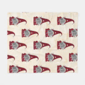 Gnome auf Beige Hintergrund Fleecedecke (Vorderseite (Horizontal))