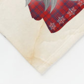 Gnome auf Beige Hintergrund Fleecedecke (Ecke)