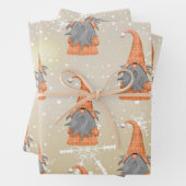 Gnome auf Beige Hintergrund Geschenkpapier Set (Beispiel)