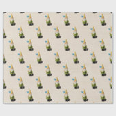 Gnome auf Burlap Geschenkpapier (Flach)