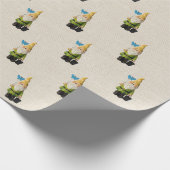 Gnome auf Burlap Geschenkpapier (Ecke)