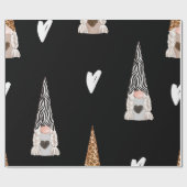 Gnome auf schwarzem Geschenkpapier (Flach)