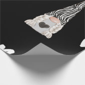 Gnome auf schwarzem Geschenkpapier (Ecke)