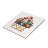 Gnome auf Zuhause gemütlich - Kürbisdesign Fliese (Seite)