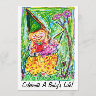 Gnome-Babyparty-Einladungen Einladung