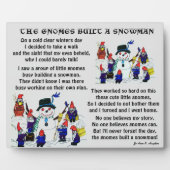 GNOME BAUEN EINEN SCHNEEMANN FOTOPLATTE (Vorderseite)