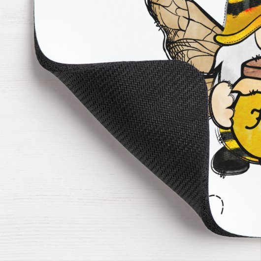 Gnome Bee Kind Sonnenblume Mousepad (Ecke)