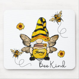 Gnome Bee Kind Sonnenblume Mousepad