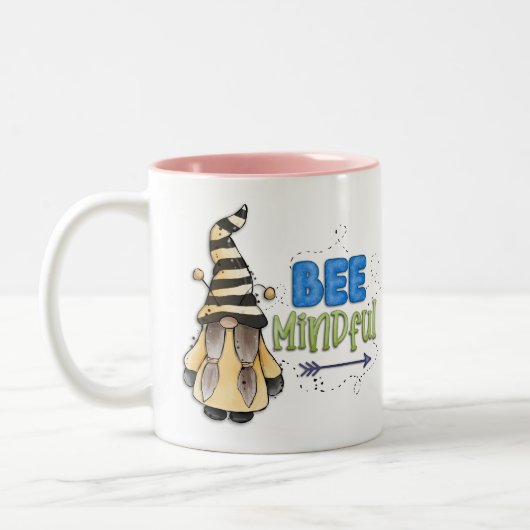 Gnome Bee Kind Zweifarbige Tasse (Links)