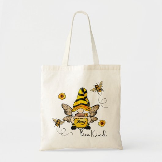 Gnome Been Kind Sonnenblume Tote Tasche (Vorne)