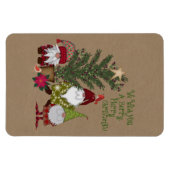 Gnome Berry Frohe Weihnachten 4 x 6 Magnet (Horizontal)