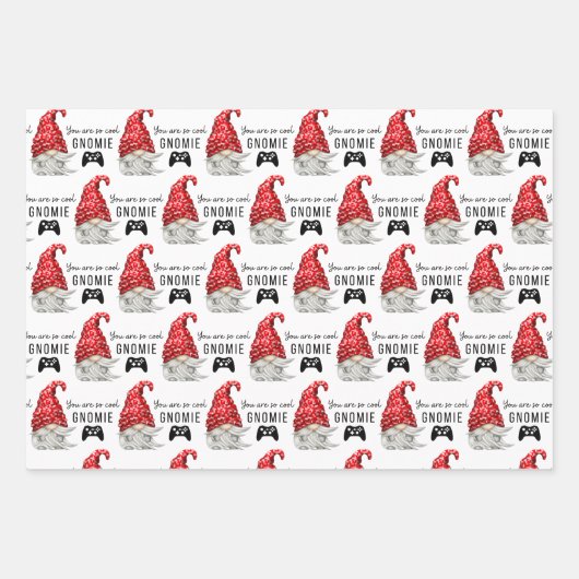 Gnome Birthday Wrapping Paper Flat Sheet Set 3 Geschenkpapier Set (Vorderseite 3)