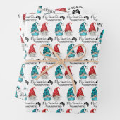 Gnome Birthday Wrapping Paper Flat Sheet Set 3 Geschenkpapier Set (Beispiel)