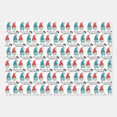 Gnome Birthday Wrapping Paper Flat Sheet Set 3 Geschenkpapier Set (Vorderseite)