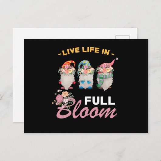 Gnome Blume Funny Sprichwort Postkarte (Vorne/Hinten)