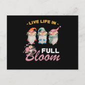 Gnome Blume Funny Sprichwort Postkarte (Vorderseite)