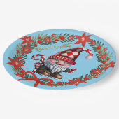 Gnome Bon Appétit Holiday Plate Pappteller (Schrägansicht)