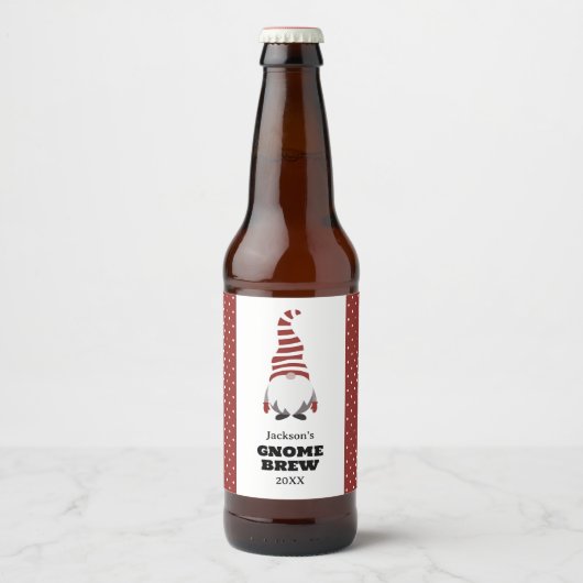 Gnome Brew Holiday Bierflaschenetikett (Vorderseite)