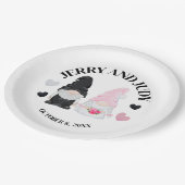 Gnome Bride and Groom Pappteller (Schrägansicht)