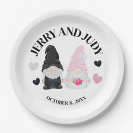 Gnome Bride and Groom Pappteller