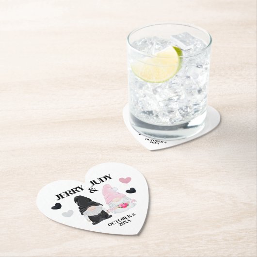 Gnome Bride and Groom Untersetzer (Vor Ort)