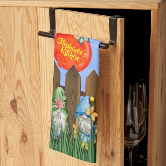 Gnome, bunte Küchenwäsche Geschirrtuch (Drittel gefaltet)