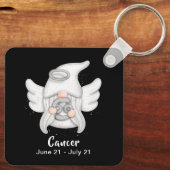 Gnome Cancer Astrologie Signature Angel Schlüssela Schlüsselanhänger (Rückseite)