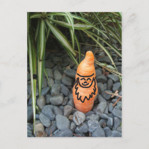 Gnome Carrot Postcard Postkarte