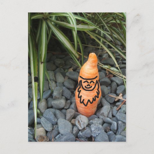 Gnome Carrot Postcard Postkarte (Vorderseite)