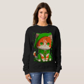 Gnome Cat St Patricks Day Kids Toddler Girl Boy 2 Sweatshirt (Vorne ganz)
