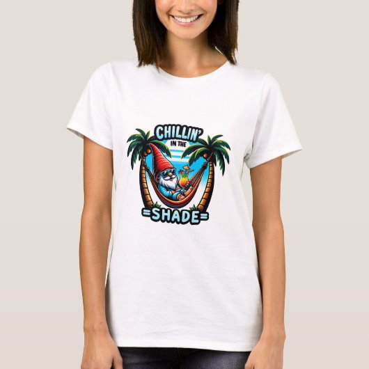 Gnome Chillin im Schatten T-Shirt (Vorderseite)