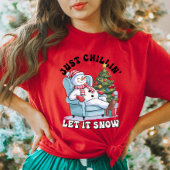 Gnome Chillin Weihnachten Frauen T - Shirt